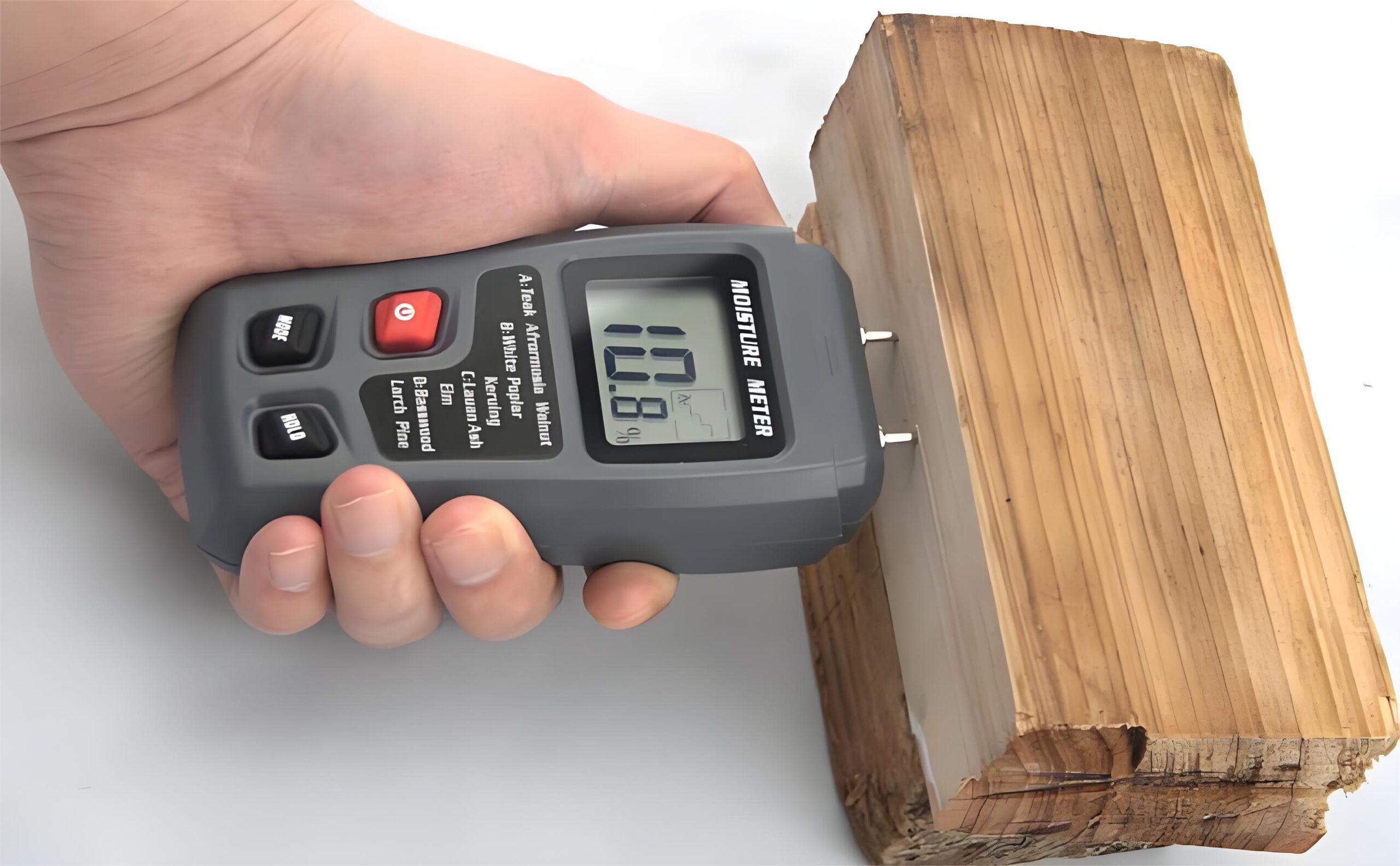 Measuring moisture content of boards